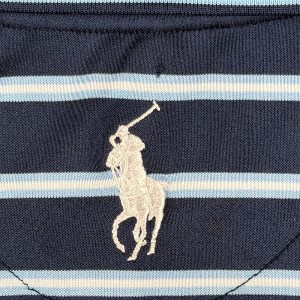 Polo Ralph Lauren US Open Torrey Pines Golf Polo Shirt Mens Large Navy Striped - Picture 6 of 6